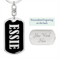Essie v02 - Luxury Dog Tag Keychain