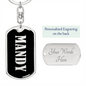 Mandy v02 - Luxury Dog Tag Keychain