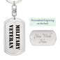 Military Veteran - Luxury Dog Tag Keychain
