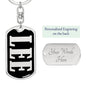 Lee v02 - Luxury Dog Tag Keychain