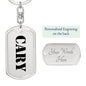 Cary - Luxury Dog Tag Keychain