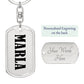Marla v01 - Luxury Dog Tag Keychain