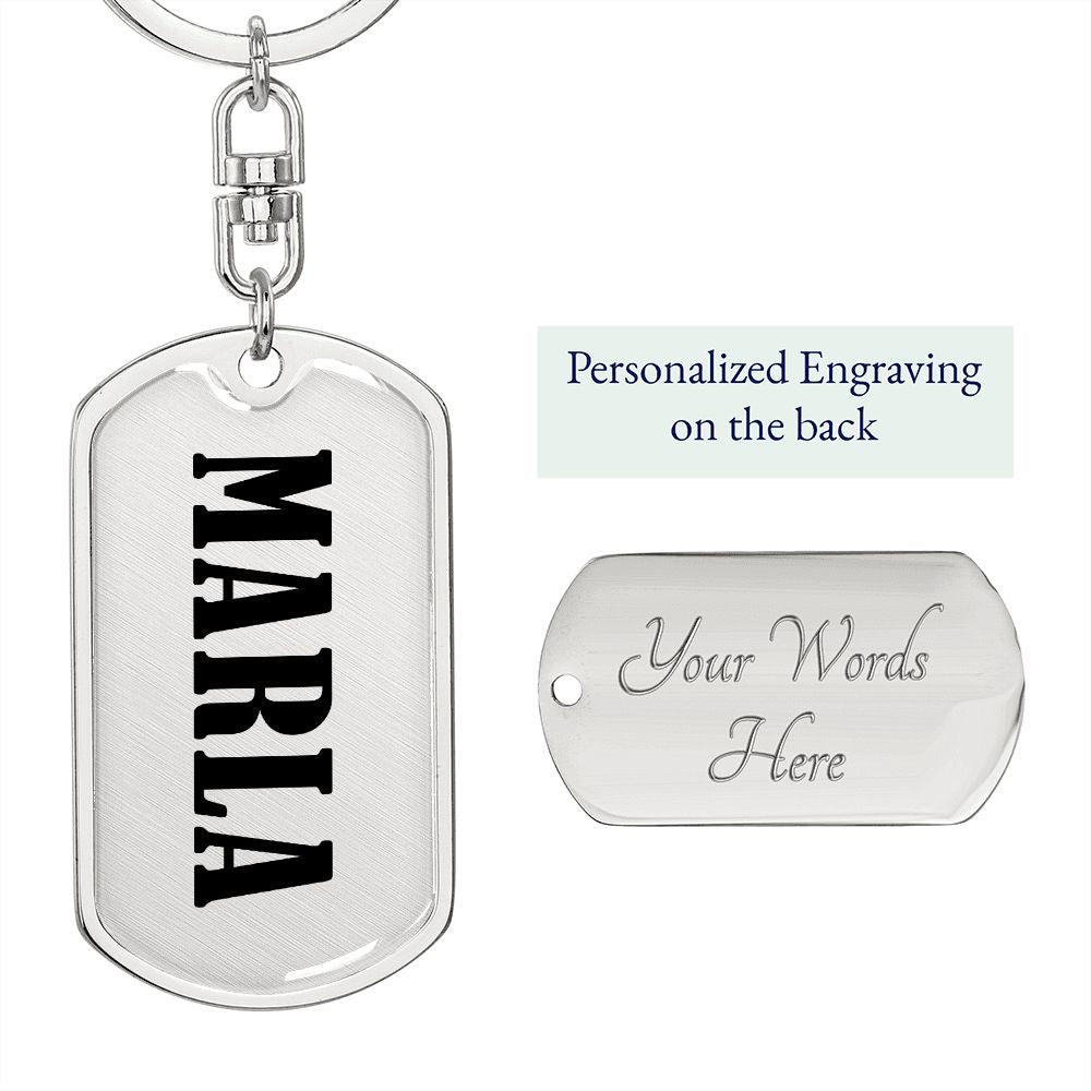 Marla v01 - Luxury Dog Tag Keychain