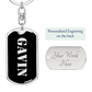 Gavin v2 - Luxury Dog Tag Keychain