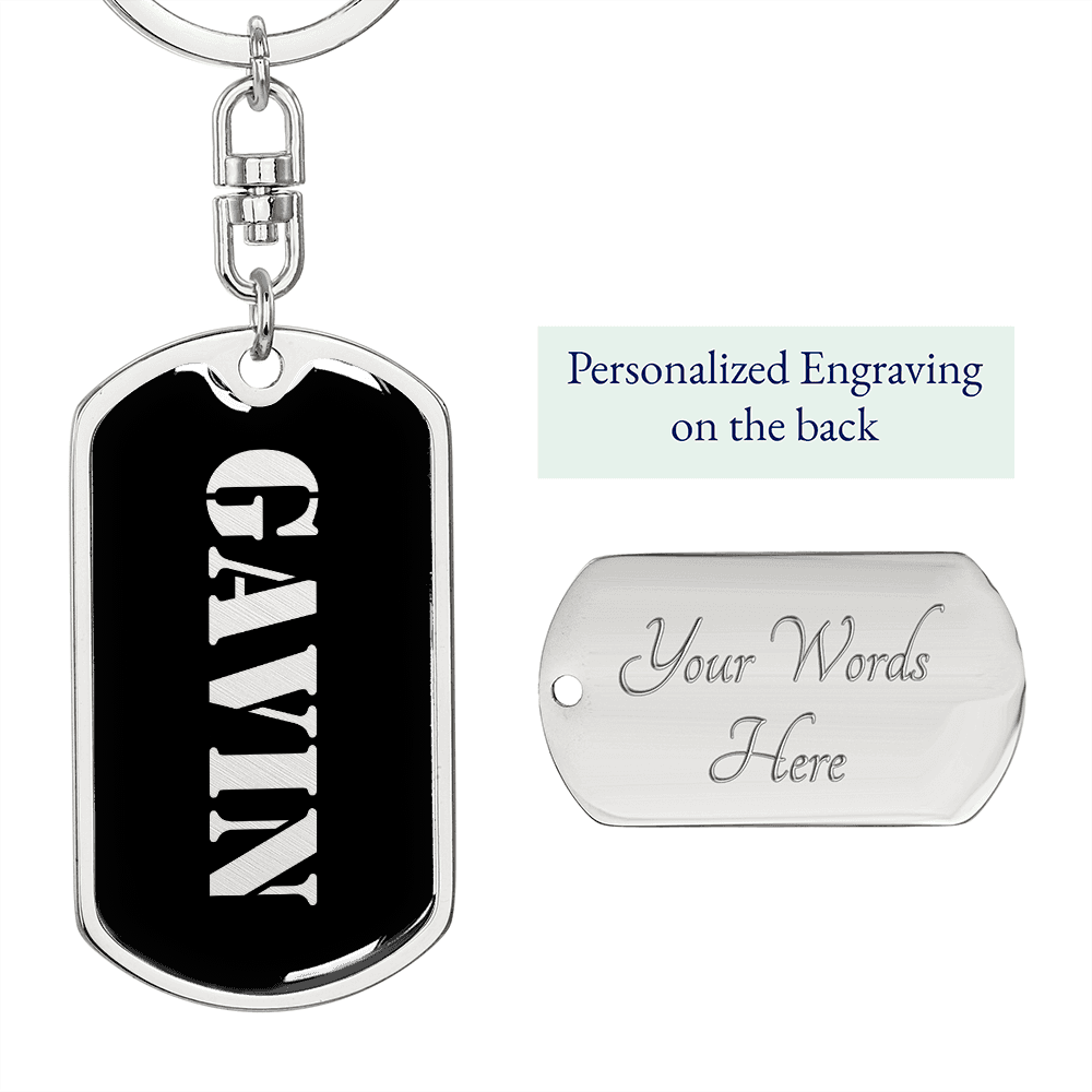 Gavin v2 - Luxury Dog Tag Keychain