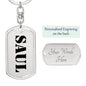 Saul - Luxury Dog Tag Keychain