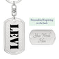 Levi - Luxury Dog Tag Keychain