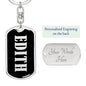 Edith v02 - Luxury Dog Tag Keychain