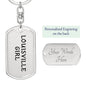Louisville Girl v4 - Luxury Dog Tag Keychain