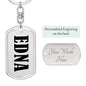 Edna v01 - Luxury Dog Tag Keychain