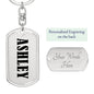 Ashley v01 - Luxury Dog Tag Keychain