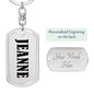 Jeanne v01 - Luxury Dog Tag Keychain