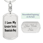 Love My Greater Swiss Mountain Dog - Luxury Dog Tag Keychain