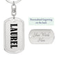Laurel v01 - Luxury Dog Tag Keychain
