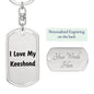Love My Keeshond v4 - Luxury Dog Tag Keychain