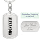 Alexandra v01 - Luxury Dog Tag Keychain
