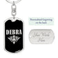 Debra v02a - Luxury Dog Tag Keychain