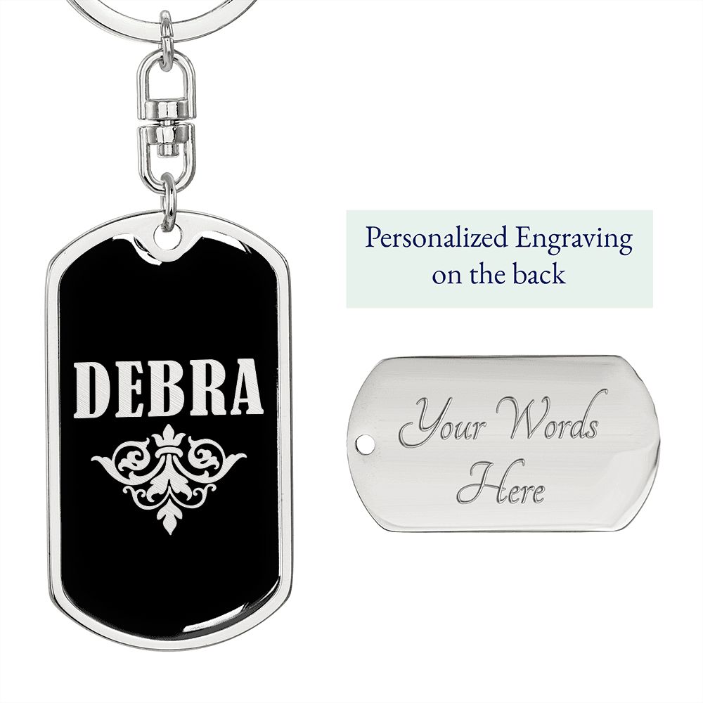 Debra v02a - Luxury Dog Tag Keychain