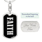 Faith v02 - Luxury Dog Tag Keychain