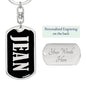 Jean v02 - Luxury Dog Tag Keychain