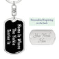Yorkie Terrier's Home v2 - Luxury Dog Tag Keychain