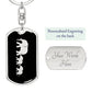 Mama Elephant With 2 Calves v2 - Luxury Dog Tag Keychain