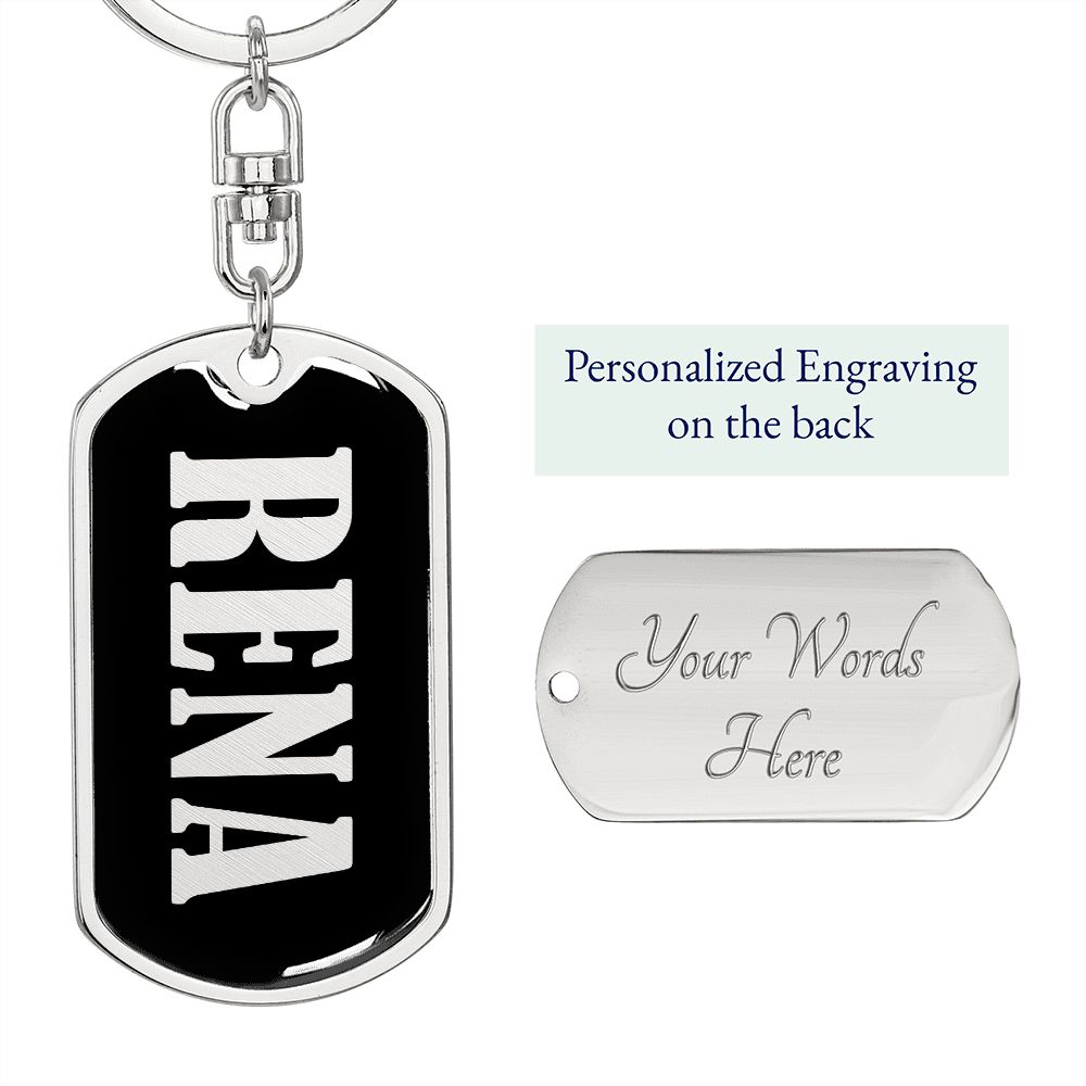 Rena v02 - Luxury Dog Tag Keychain