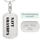 Navy Grandpa - Luxury Dog Tag Keychain