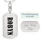 Robyn v01 - Luxury Dog Tag Keychain