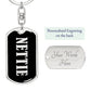 Nettie v02 - Luxury Dog Tag Keychain