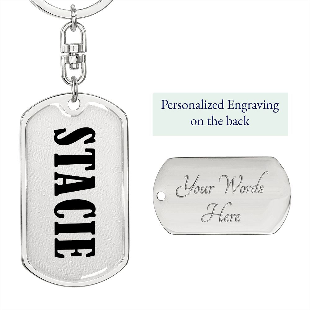 Stacie v01 - Luxury Dog Tag Keychain