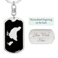 Mama Chicken With 1 Chick v2 - Luxury Dog Tag Keychain