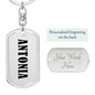 Antonia v01 - Luxury Dog Tag Keychain