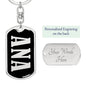 Ana v02 - Luxury Dog Tag Keychain