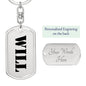 Will - Luxury Dog Tag Keychain