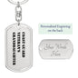Coast Guard Veteran's Granddaughter - Luxury Dog Tag Keychain