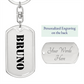 Bruno - Luxury Dog Tag Keychain