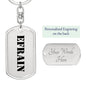 Efrain - Luxury Dog Tag Keychain