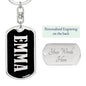 Emma v02 - Luxury Dog Tag Keychain