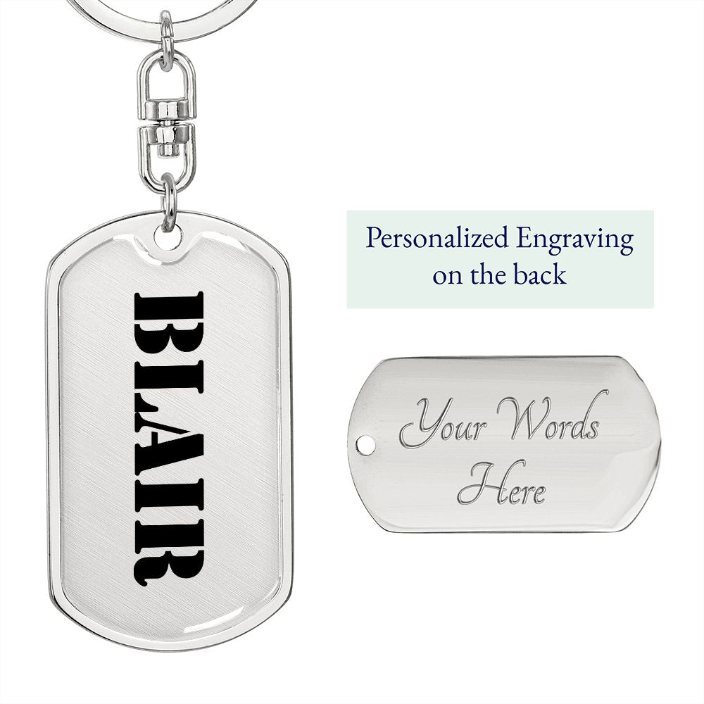 Blair - Luxury Dog Tag Keychain