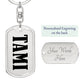 Tami v01 - Luxury Dog Tag Keychain
