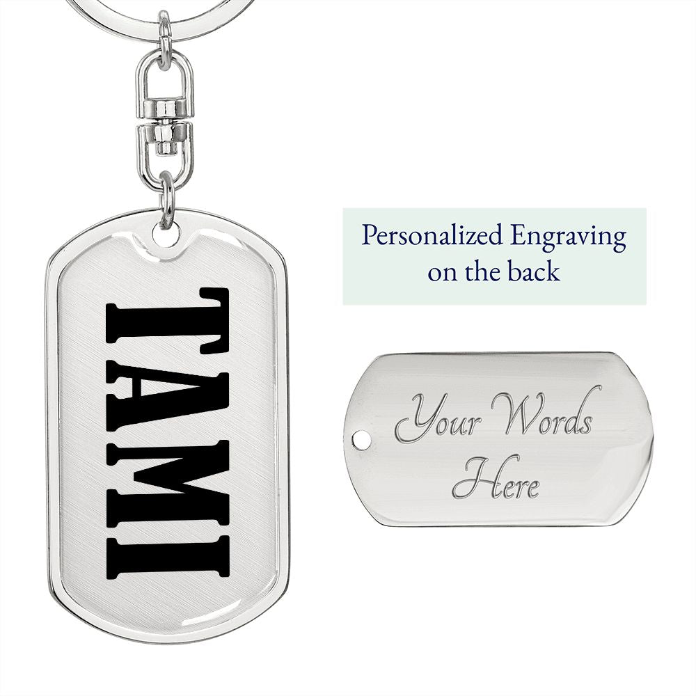 Tami v01 - Luxury Dog Tag Keychain
