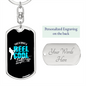 Reel Cool Dad - Luxury Dog Tag Keychain
