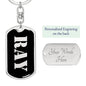 Ray v3 - Luxury Dog Tag Keychain