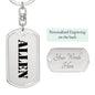 Allen - Luxury Dog Tag Keychain