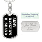 Army Ranger's Husband v2 - Luxury Dog Tag Keychain