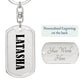 Latasha v01 - Luxury Dog Tag Keychain