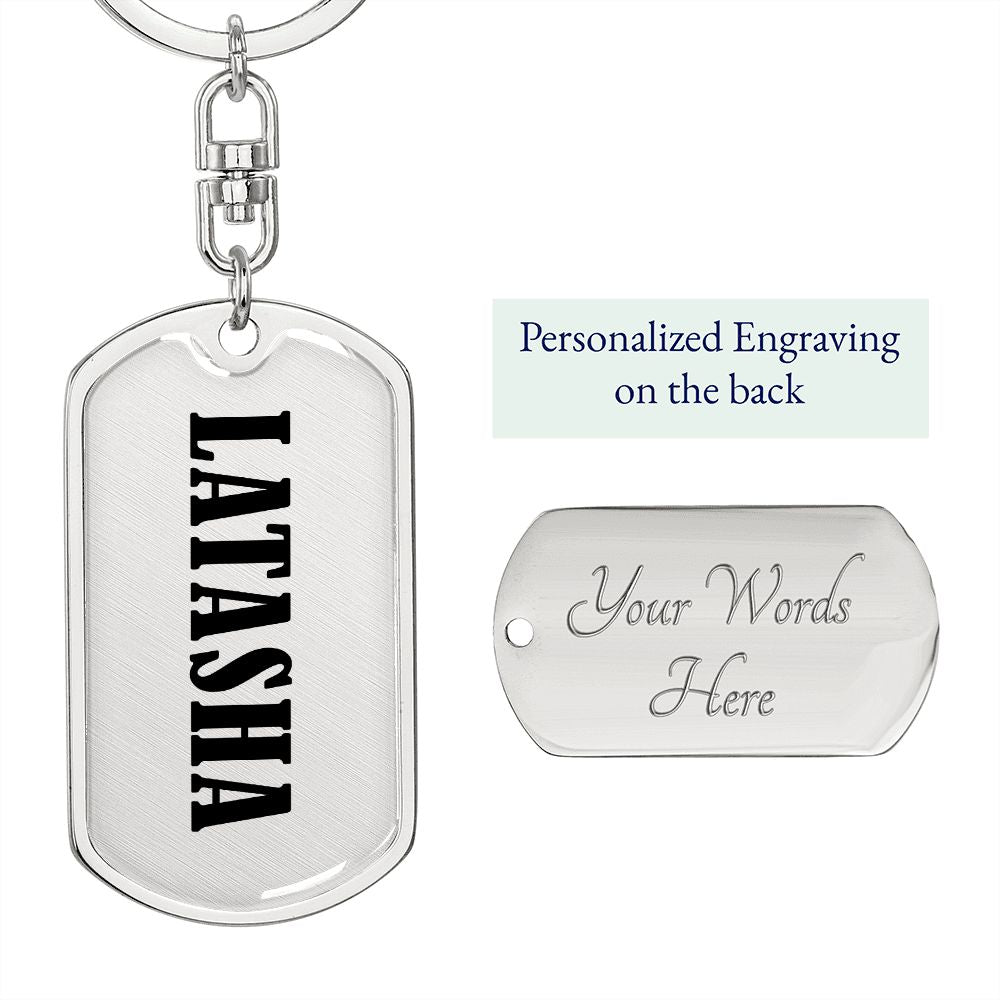 Latasha v01 - Luxury Dog Tag Keychain