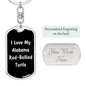Love My Alabama Red-Bellied Turtle v2 - Luxury Dog Tag Keychain