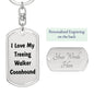 Love My Treeing Walker Coonhound v4 - Luxury Dog Tag Keychain